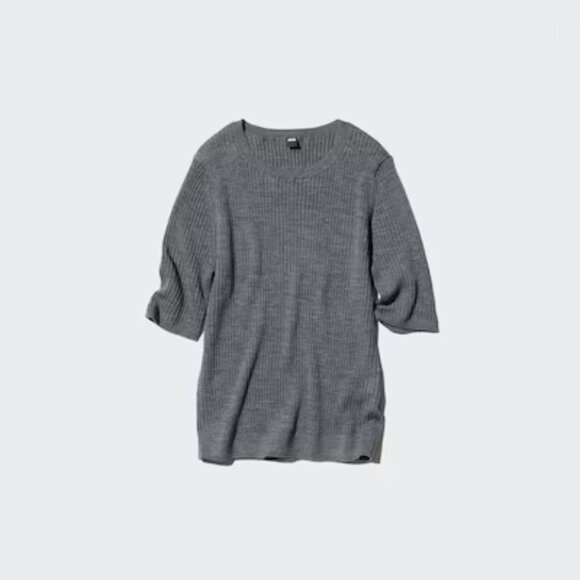 SET OF 3 - Merino Ribbed Sweater | Half Sleeve - Picture 3 of 4